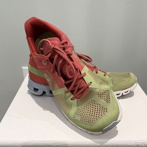 On Running Women's Coral and Lime Athletic Shoes